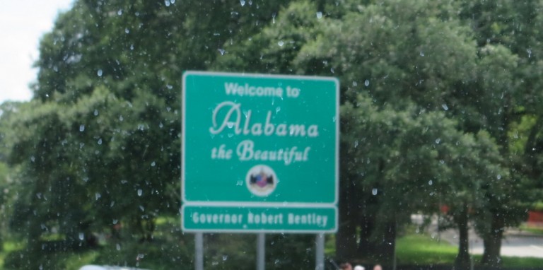 Entering Alabama