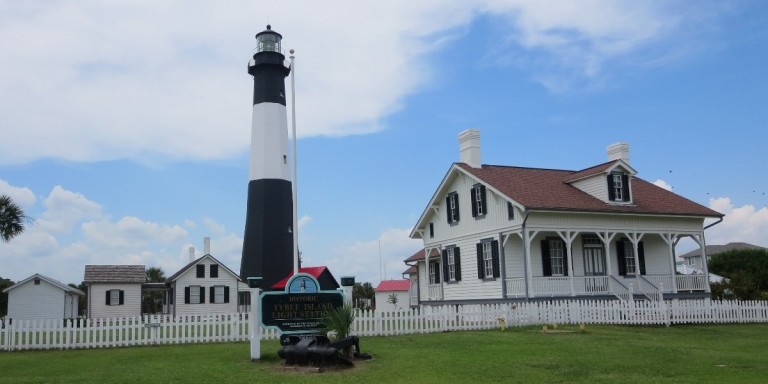 Tybee Island Lighthouse and buildings